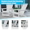 Flash Furniture 4 Modern White Adirondack Rockers & Side Table JJ-C14709-4-T14001-WH-GG - alternate 6